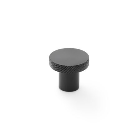 Alexander & Wilks AW802-30-BL Hanover Knurled Circular Cupboard Knob Black 30mm (LEAD TIME: 2-3 DAYS)