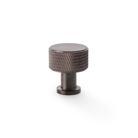 Alexander & Wilks AW807K-29-DBZPVD Lucia Knurled Cupboard Knob - Dark Bronze PVD 29mm (LEAD TIME: 2-3 DAYS)