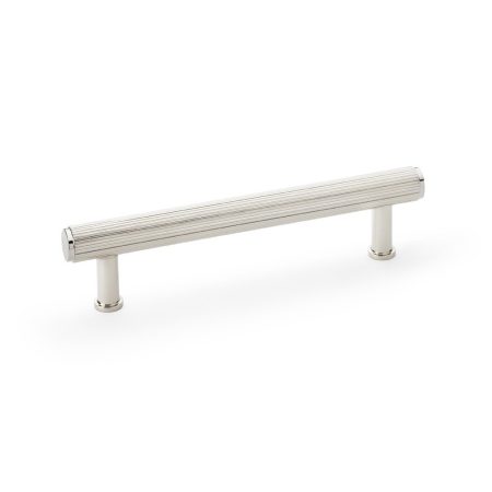 Alexander & Wilks AW809R-128-PN Crispin Reeded T Bar Cupboard Pull Handle - Polished Nickel 128mm (LEAD TIME: 2-3 DAYS)