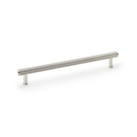 Alexander & Wilks AW809R-224-PN Crispin Reeded T Bar Cupboard Pull Handle - Polished Nickel 224mm (LEAD TIME: 2-3 DAYS)