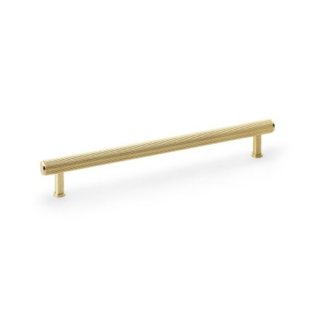 Alexander & Wilks AW809R-224-SBPVD Crispin Reeded T Bar Cupboard Pull Handle - Satin Brass PVD 224mm (LEAD TIME: 2-3 DAYS)