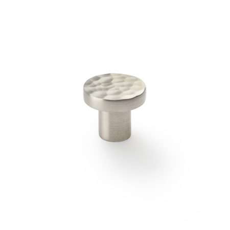 Alexander & Wilks AW820-30-SN Hanover Hammered Cupboard Knob - Satin Nickel 30mm (LEAD TIME: 2-3 DAYS)
