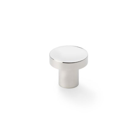 Alexander & Wilks AW821-30-PN Hanover Plain Cupboard Knob - Polished Nickel Knob 30mm (LEAD TIME: 2-3 DAYS)