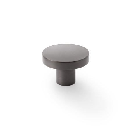 Alexander & Wilks AW821-38-DBZ Hanover Plain Cupboard Knob - Dark Bronze Knob 38mm (LEAD TIME: 2-3 DAYS)