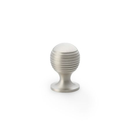 Alexander & Wilks AW832-25-SN Caesar Cupboard Knob On Round Rose - Satin Nickel 25mm (LEAD TIME: 2-3 DAYS)