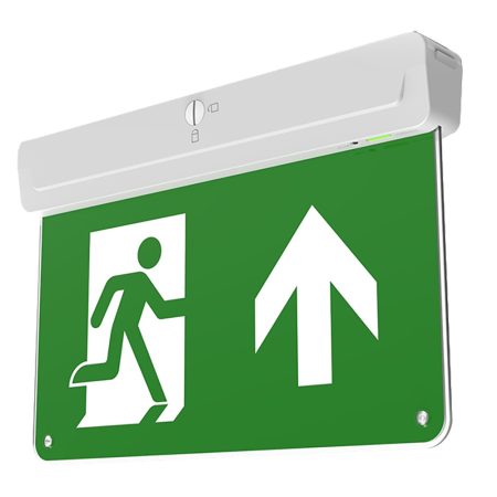 CQR BL/310/ST/WH/865 LED Emergency Blade Exit Sign -SELF-TEST- c/w Arrow Up Legend (LEAD TIME: 2-3 DAYS)