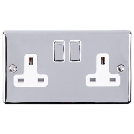 Eurolite EN2SOPCW 2-Gang Socket (LEAD TIME: 2-3 DAYS)