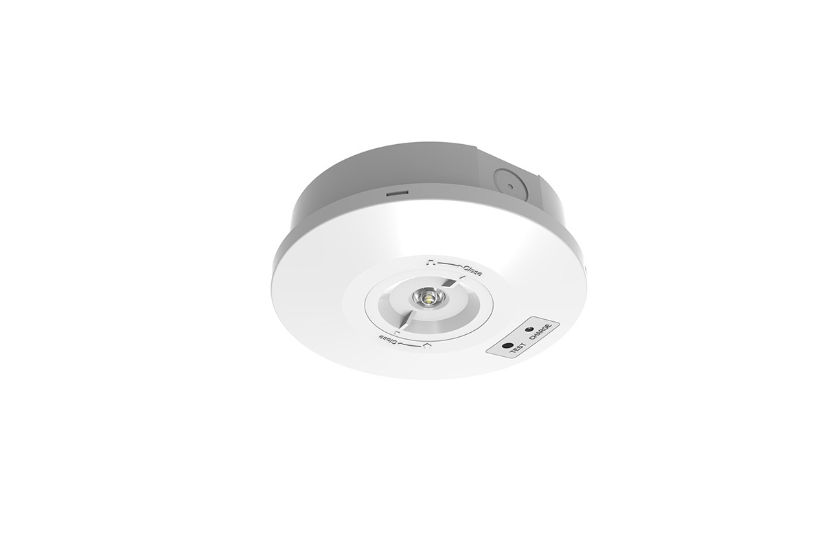 CQR ER/2/NM/WH/865 2W EM Surface D/Light incl. 2 lens, IP65, White (LEAD TIME: 2-3 DAYS)