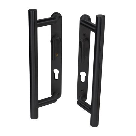 Coastal Group KM920B BLU Patio Sliding Door Handles Back To Back Euro Cut-Out with Lever (LEAD TIME: 2-3 DAYS)