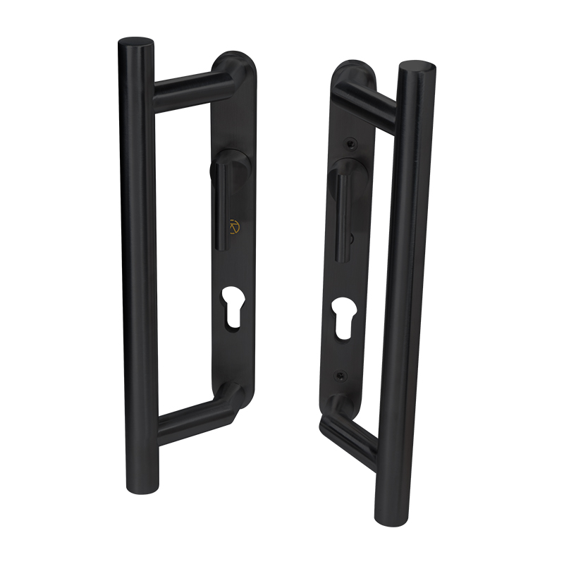 Coastal Group KM920B BLU Patio Sliding Door Handles Back To Back Euro Cut-Out with Lever (LEAD TIME: 2-3 DAYS)