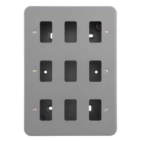 Eurolite MC-G9 Metal Clad Grid Faceplate with Back Box-9-Gang (LEAD TIME: 2-3 DAYS)