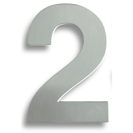 Eurospec NUM10172SSS Stainless Steel 7" Numerals (0-9) (Number 2) (LEAD TIME: 2-3 DAYS)