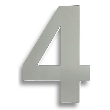 Eurospec NUM10174SSS Stainless Steel 7" Numerals (0-9) (Number 4) (LEAD TIME: 2-3 DAYS)
