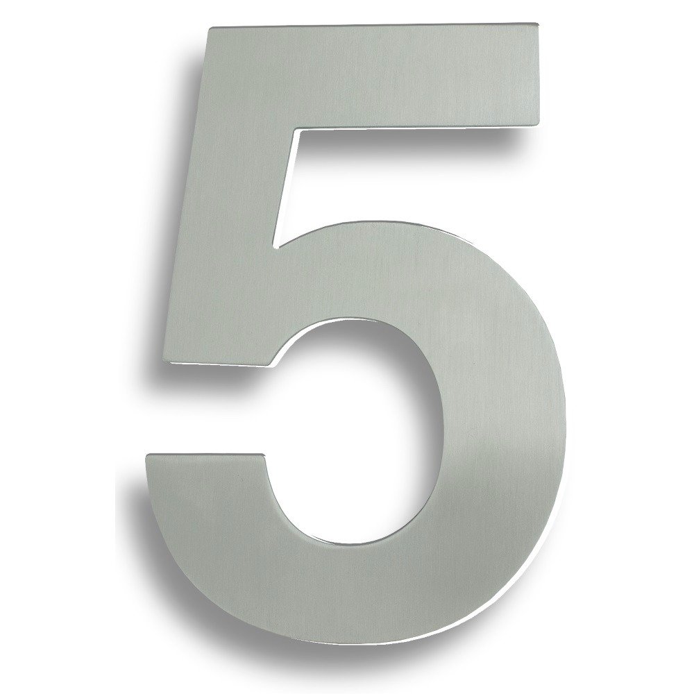 Eurospec NUM10175SSS Stainless Steel 7" Numerals (0-9) (Number 5) (LEAD TIME: 2-3 DAYS)