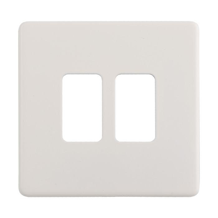 Eurolite PL-G2 Enhance White Grid Plates-2-Gang (LEAD TIME: 2-3 DAYS)