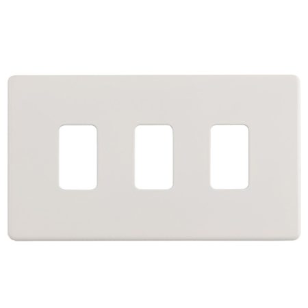 Eurolite PL-G3 Enhance White Grid Plates-3-Gang (LEAD TIME: 2-3 DAYS)