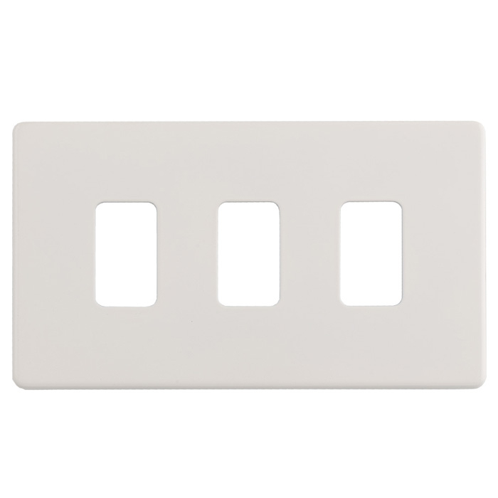 Eurolite PL-G3 Enhance White Grid Plates-3-Gang (LEAD TIME: 2-3 DAYS)