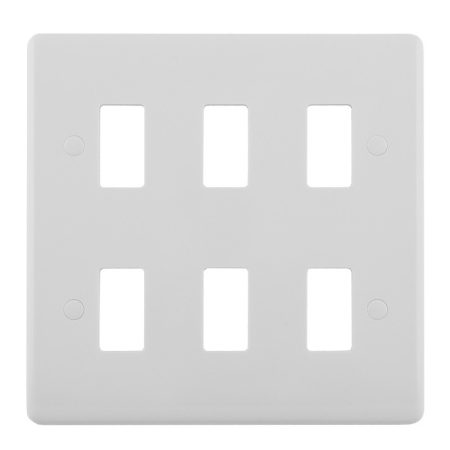 Eurolite PL-G6 Enhance White Grid Plates-6-Gang (LEAD TIME: 2-3 DAYS)