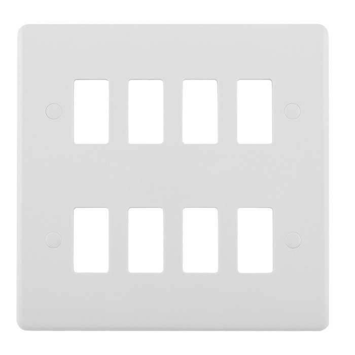 Eurolite PL-G8 Enhance White Grid Plates-8-Gang (LEAD TIME: 2-3 DAYS)