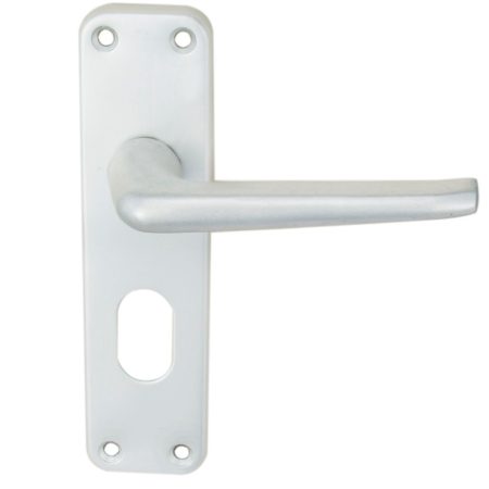 Eurospec SAA21U Aluminium Lever On Backplate Lock Oval Profile 485mm C/C (LEAD TIME: 2-3 DAYS)