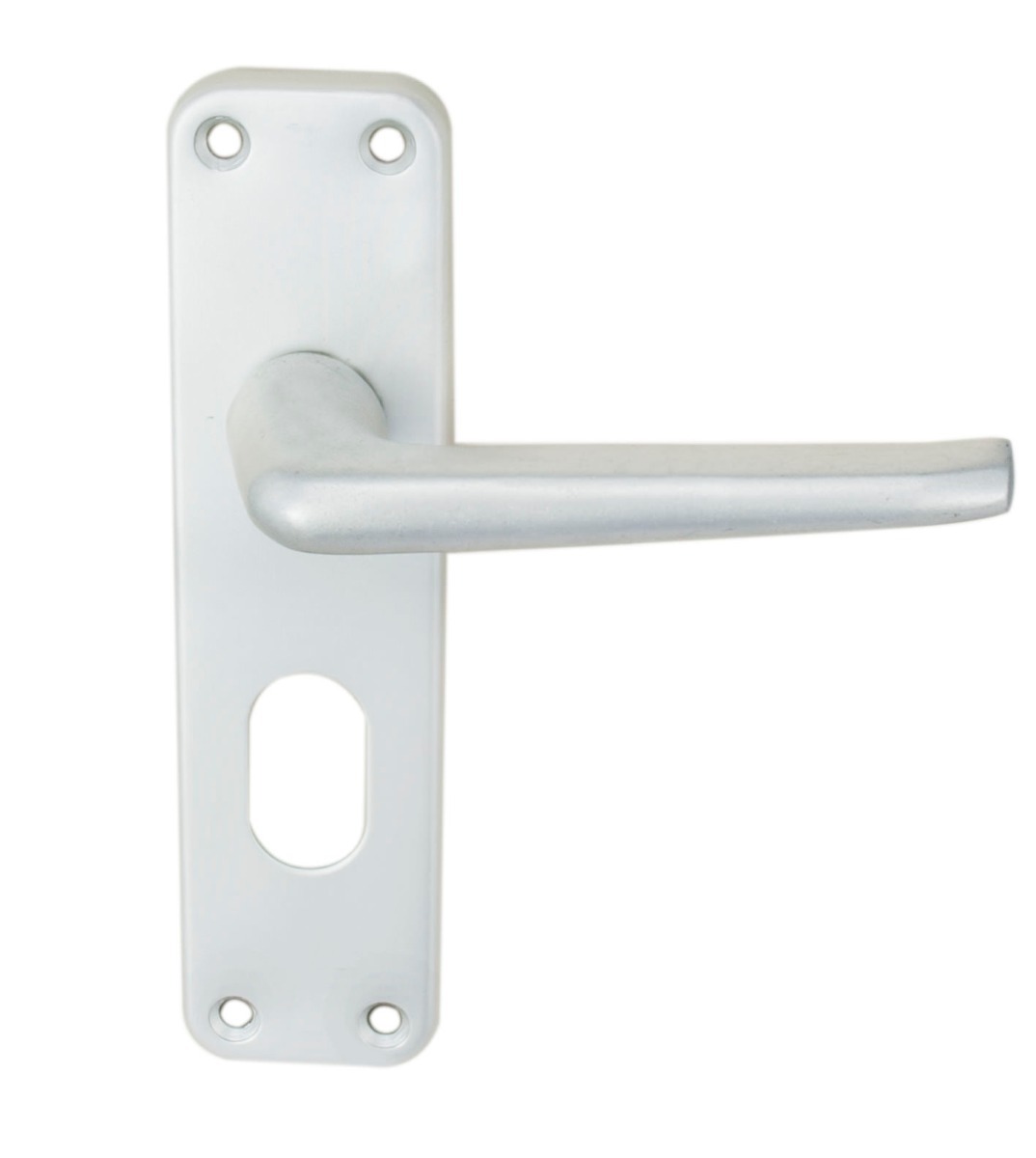 Eurospec SAA21U Aluminium Lever On Backplate Lock Oval Profile 485mm C/C (LEAD TIME: 2-3 DAYS)