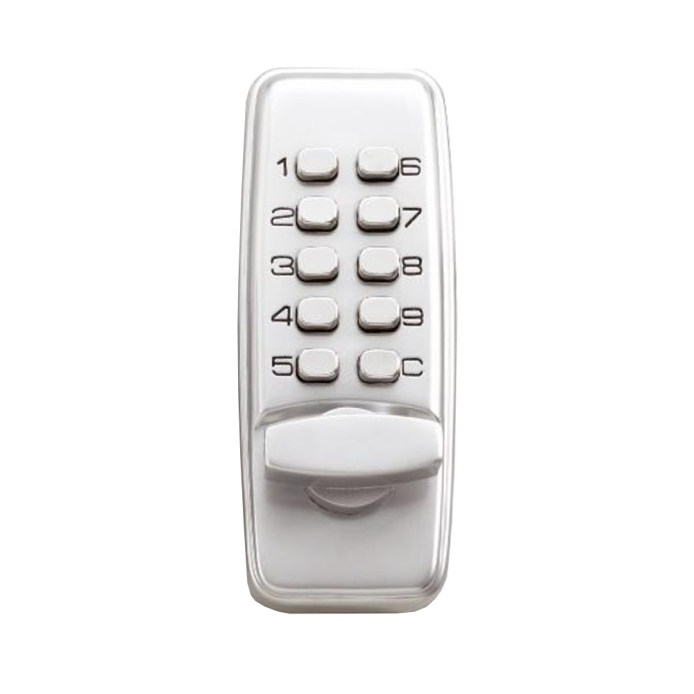 CQR SBL370/S Push Button Lock | Traditional Code | Knob | Satin Chrome | 2 - 4 Digits (LEAD TIME: 2-3 DAYS)