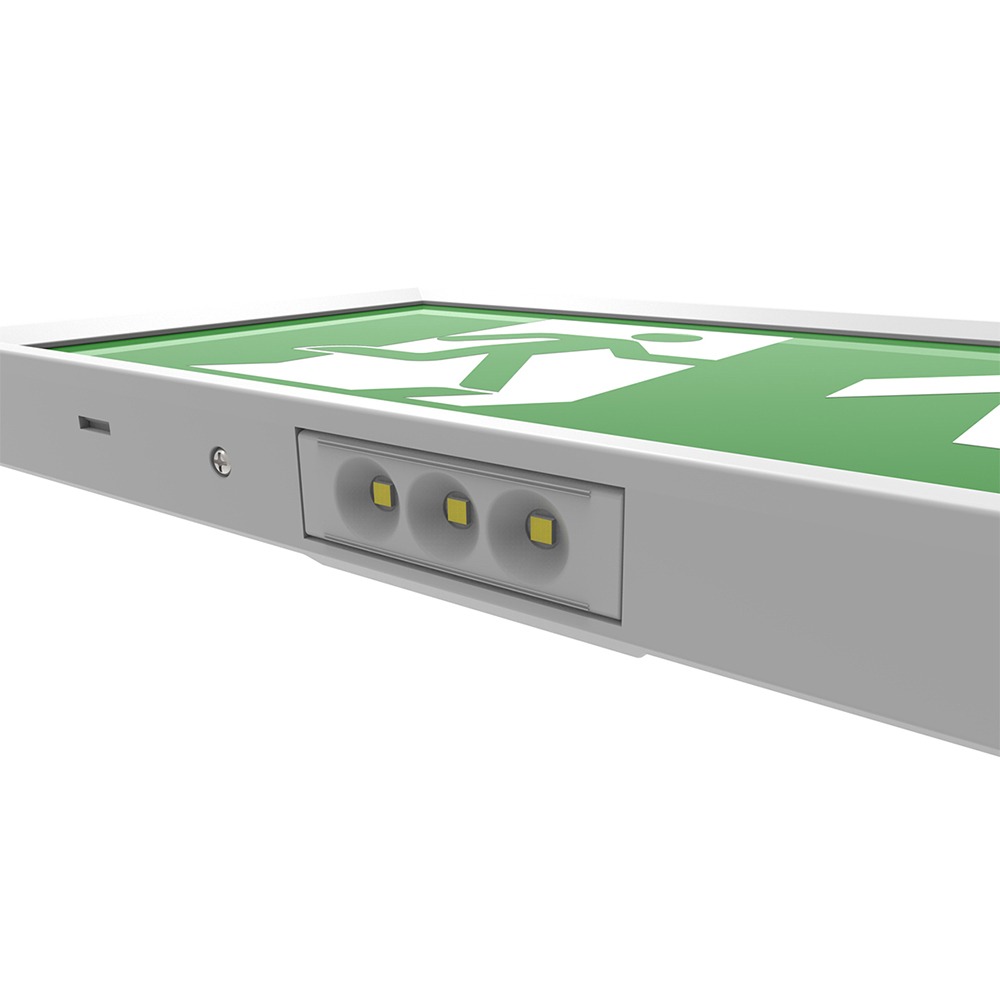 CQR SE/4/M/WH/865 LED Emergency Slimline Exit Box c/w Arrow Up Legend - White (LEAD TIME: 2-3 DAYS)