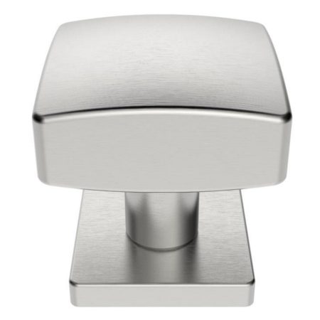 Eurospec SWE1062SSS Square Centre Door Knob 62mm Dia Bolt Through Fixing - Satin Stainless Steel (LEAD TIME: 2-3 DAYS)